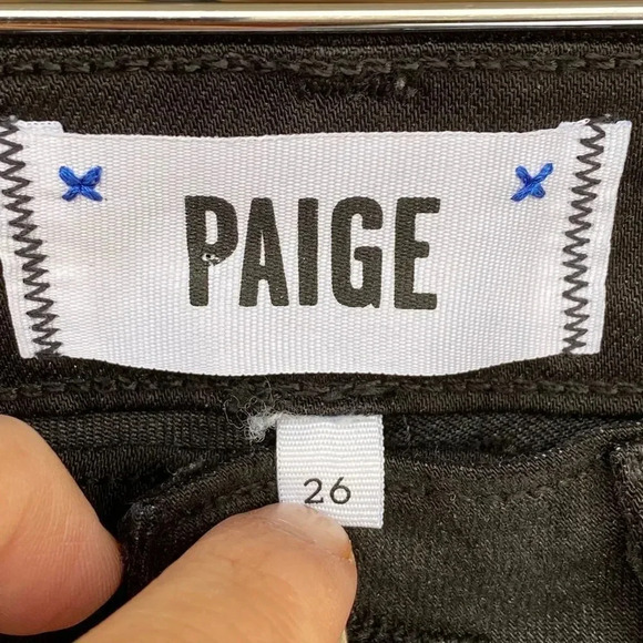 PAIGE  
Edgemont Ultra Skinny Black Silk Wash 26 - Picture 4 of 10